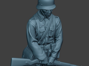 german soldier ww2 praying2 g6 Modèles 3D en vedette