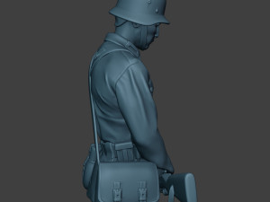german soldier ww2 praying2 g6 Modèles 3D en vedette