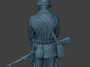german soldier ww2 praying2 g6 Modèles 3D en vedette