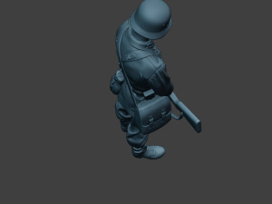 german soldier ww2 praying2 g6 Modèles 3D en vedette