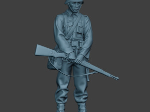 german soldier ww2 praying2 g6 Modèles 3D en vedette