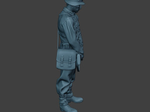 german soldier ww2 praying2 g6 Modèles 3D en vedette
