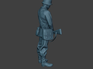 german soldier ww2 praying2 g6 Modèles 3D en vedette