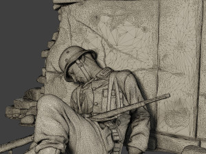 german soldier ww2 g6 pack1 3D प्रिंट मॉडल