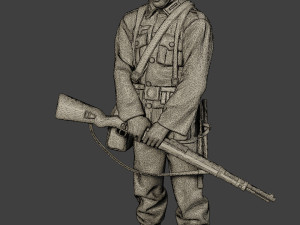 german soldier ww2 g6 pack1 3D प्रिंट मॉडल