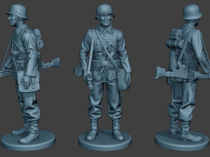 german soldier ww2 mg42 stand g7 3D Print Model