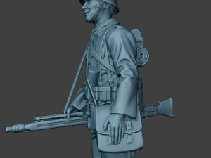 german soldier ww2 mg42 stand g7 3D Print Model