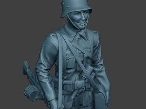 german soldier ww2 mg42 stand g7 3D Print Model