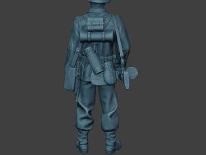 german soldier ww2 mg42 stand g7 3D Print Model