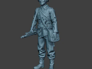 german soldier ww2 mg42 stand g7 3D Print Model