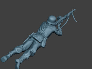 german soldier ww2 mg42 shoot down g7 Modèles 3D en vedette