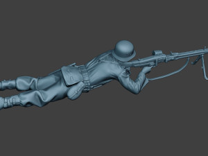 german soldier ww2 mg42 shoot down g7 Modèles 3D en vedette