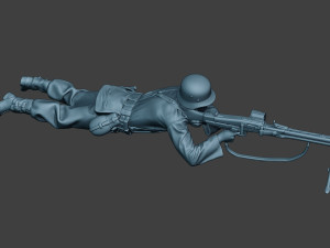 german soldier ww2 mg42 shoot down g7 Modèles 3D en vedette