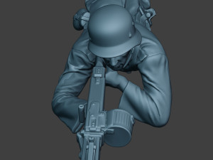 german soldier ww2 mg42 shoot down g7 Modèles 3D en vedette