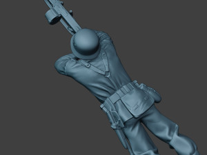 german soldier ww2 mg42 shoot down g7 Modèles 3D en vedette