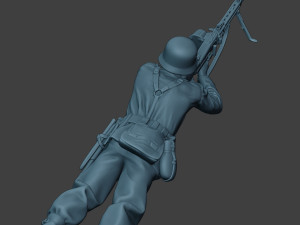 german soldier ww2 mg42 shoot down g7 Modèles 3D en vedette