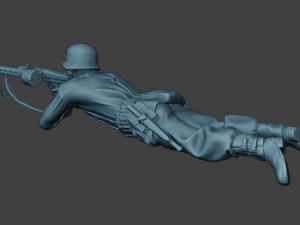 german soldier ww2 mg42 shoot down g7 Modèles 3D en vedette