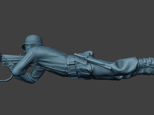 german soldier ww2 mg42 shoot down g7 Modèles 3D en vedette