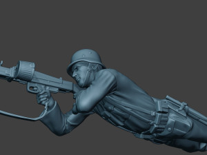 german soldier ww2 mg42 shoot down g7 Modèles 3D en vedette