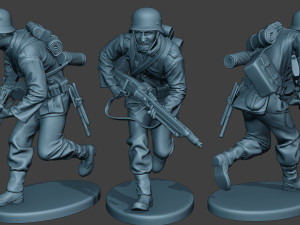 german soldier ww2 mg42 run g7 3D Принт Модель