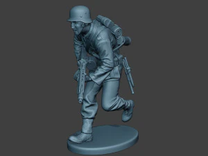 німецький солдат ww2 mg42 run g7 3D Принт Модель