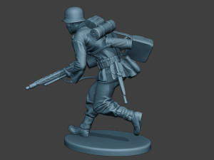 german soldier ww2 mg42 run g7 3D प्रिंट मॉडल