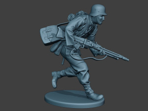 german soldier ww2 mg42 run g7 3D प्रिंट मॉडल