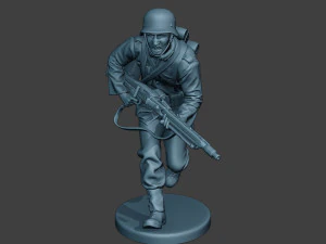 німецький солдат ww2 mg42 run g7 3D Принт Модель