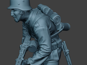 german soldier ww2 mg42 run g7 3D प्रिंट मॉडल