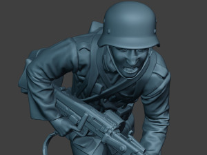 german soldier ww2 mg42 run g7 3D प्रिंट मॉडल