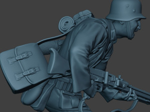 german soldier ww2 mg42 run g7 3D प्रिंट मॉडल