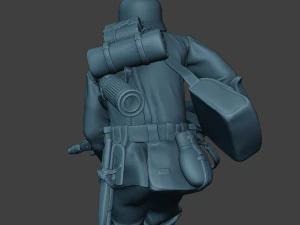 німецький солдат ww2 mg42 run g7 3D Принт Модель