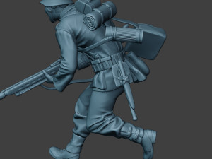 german soldier ww2 mg42 run g7 3D प्रिंट मॉडल