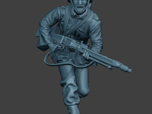 german soldier ww2 mg42 run g7 3D प्रिंट मॉडल
