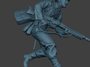 german soldier ww2 mg42 run g7 3D प्रिंट मॉडल