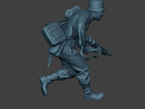 german soldier ww2 mg42 run g7 3D प्रिंट मॉडल