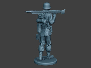 german soldier ww2 mg42 walk g7 3D प्रिंट मॉडल