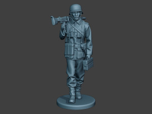 german soldier ww2 mg42 walk g7 3D प्रिंट मॉडल