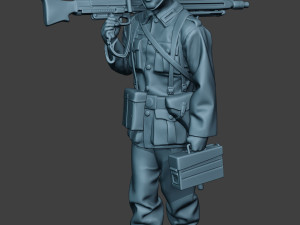 german soldier ww2 mg42 walk g7 3D प्रिंट मॉडल