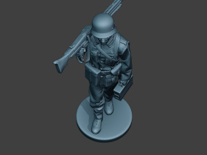 german soldier ww2 mg42 walk g7 3D प्रिंट मॉडल