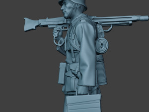 german soldier ww2 mg42 walk g7 3D प्रिंट मॉडल