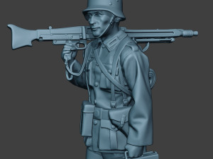 german soldier ww2 mg42 walk g7 3D प्रिंट मॉडल