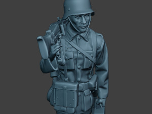 german soldier ww2 mg42 walk g7 3D प्रिंट मॉडल