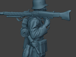 german soldier ww2 mg42 walk g7 3D प्रिंट मॉडल