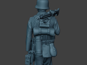 german soldier ww2 mg42 walk g7 3D प्रिंट मॉडल