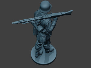 german soldier ww2 mg42 walk g7 3D प्रिंट मॉडल