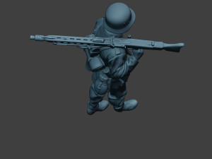 german soldier ww2 mg42 walk g7 3D प्रिंट मॉडल