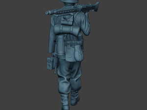 german soldier ww2 mg42 walk g7 3D प्रिंट मॉडल
