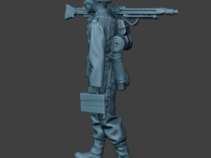 german soldier ww2 mg42 walk g7 3D प्रिंट मॉडल