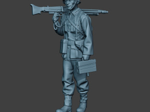 german soldier ww2 mg42 walk g7 3D प्रिंट मॉडल